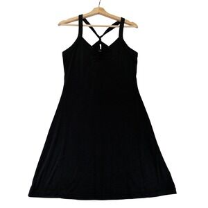 Mountain Hardwear Womens‎ Black Active Athletic Dress Criss Cross Back Medium